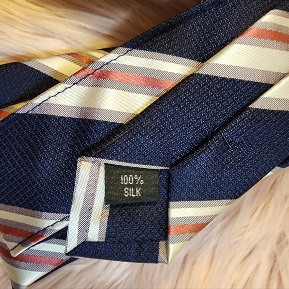 Beau Brummer Soho stripes 100% Silk Tie - Picture 3 of 4